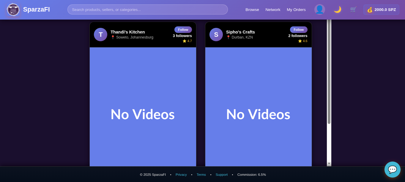 SparzaFi Platform Screenshot 11