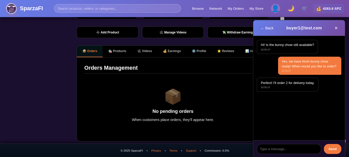 SparzaFi Platform Screenshot 18
