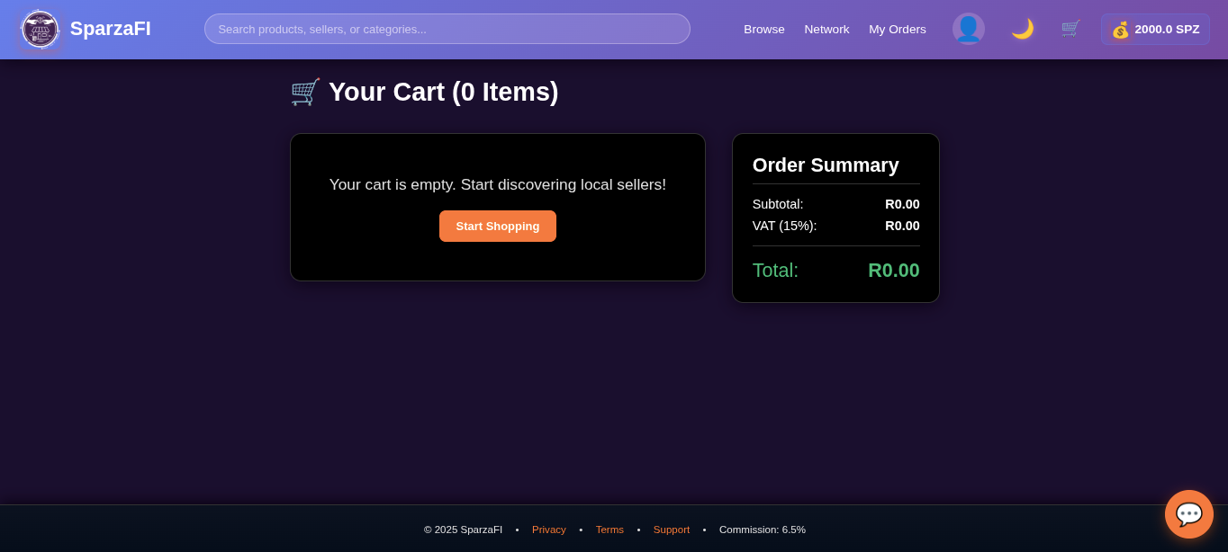 SparzaFi Platform Screenshot 10